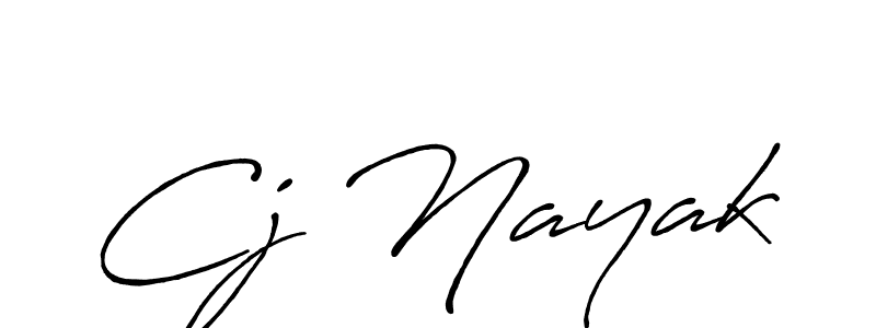 Make a beautiful signature design for name Cj Nayak. With this signature (Antro_Vectra_Bolder) style, you can create a handwritten signature for free. Cj Nayak signature style 7 images and pictures png