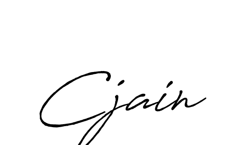 Create a beautiful signature design for name Cjain. With this signature (Antro_Vectra_Bolder) fonts, you can make a handwritten signature for free. Cjain signature style 7 images and pictures png