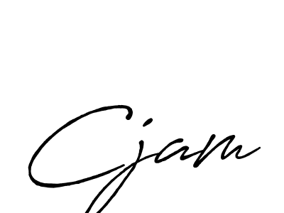 Create a beautiful signature design for name Cjam. With this signature (Antro_Vectra_Bolder) fonts, you can make a handwritten signature for free. Cjam signature style 7 images and pictures png