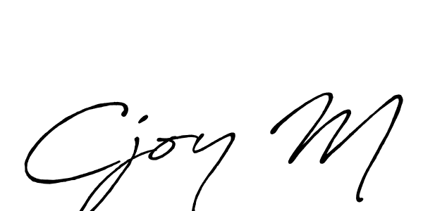 if you are searching for the best signature style for your name Cjoy M. so please give up your signature search. here we have designed multiple signature styles  using Antro_Vectra_Bolder. Cjoy M signature style 7 images and pictures png