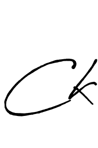 Create a beautiful signature design for name Ck. With this signature (Antro_Vectra_Bolder) fonts, you can make a handwritten signature for free. Ck signature style 7 images and pictures png