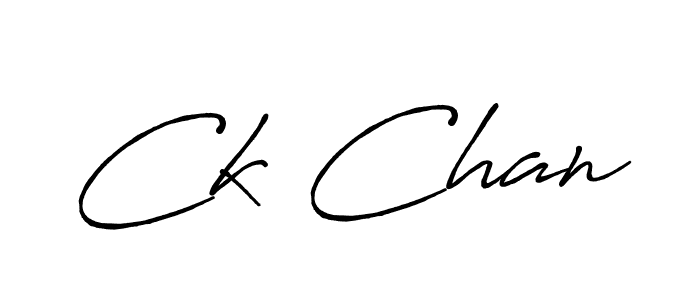 Create a beautiful signature design for name Ck Chan. With this signature (Antro_Vectra_Bolder) fonts, you can make a handwritten signature for free. Ck Chan signature style 7 images and pictures png
