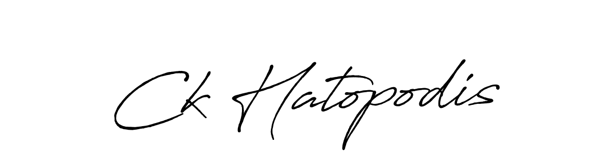 Also You can easily find your signature by using the search form. We will create Ck Hatopodis name handwritten signature images for you free of cost using Antro_Vectra_Bolder sign style. Ck Hatopodis signature style 7 images and pictures png