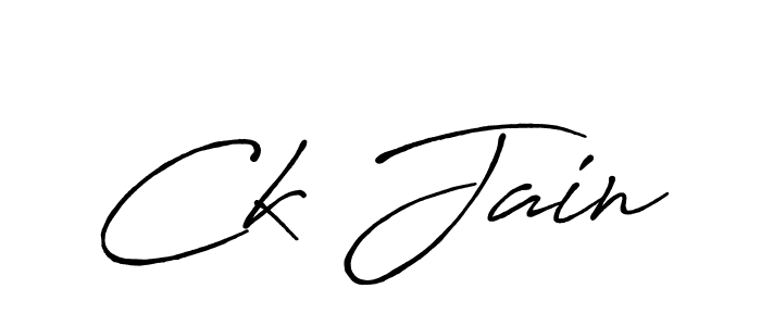 How to make Ck Jain signature? Antro_Vectra_Bolder is a professional autograph style. Create handwritten signature for Ck Jain name. Ck Jain signature style 7 images and pictures png