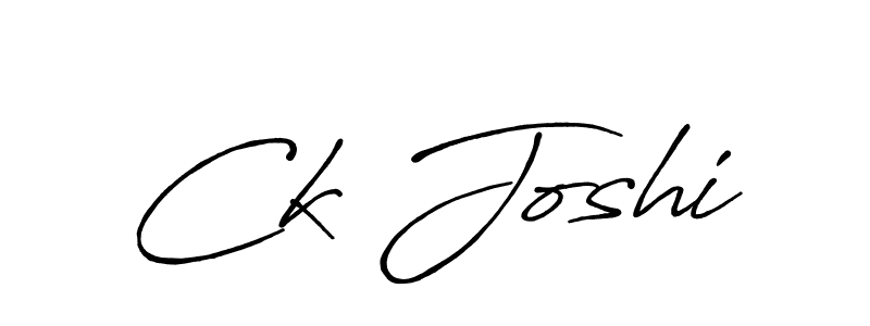 How to make Ck Joshi signature? Antro_Vectra_Bolder is a professional autograph style. Create handwritten signature for Ck Joshi name. Ck Joshi signature style 7 images and pictures png