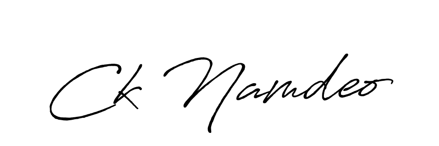 if you are searching for the best signature style for your name Ck Namdeo. so please give up your signature search. here we have designed multiple signature styles  using Antro_Vectra_Bolder. Ck Namdeo signature style 7 images and pictures png