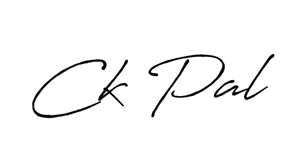 Use a signature maker to create a handwritten signature online. With this signature software, you can design (Antro_Vectra_Bolder) your own signature for name Ck Pal. Ck Pal signature style 7 images and pictures png