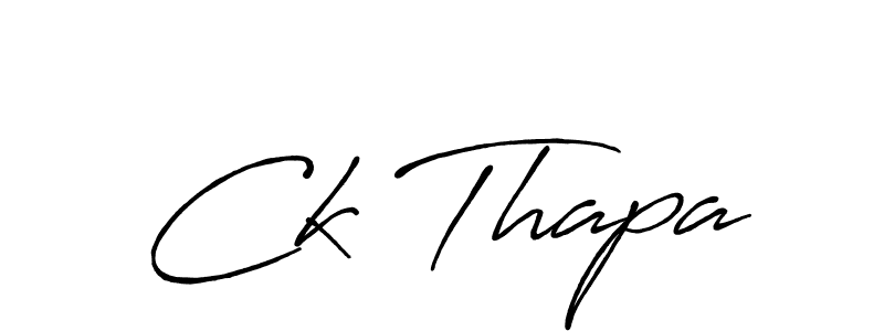 How to make Ck Thapa name signature. Use Antro_Vectra_Bolder style for creating short signs online. This is the latest handwritten sign. Ck Thapa signature style 7 images and pictures png