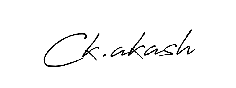 Make a beautiful signature design for name Ck.akash. With this signature (Antro_Vectra_Bolder) style, you can create a handwritten signature for free. Ck.akash signature style 7 images and pictures png