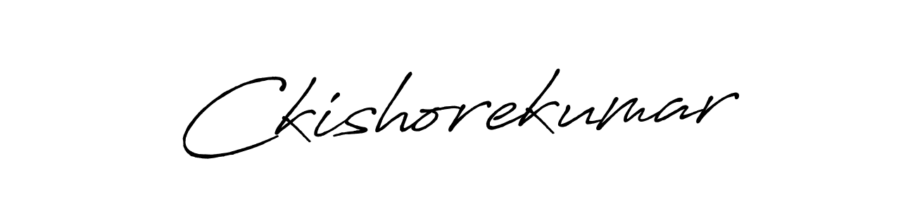 Use a signature maker to create a handwritten signature online. With this signature software, you can design (Antro_Vectra_Bolder) your own signature for name Ckishorekumar. Ckishorekumar signature style 7 images and pictures png