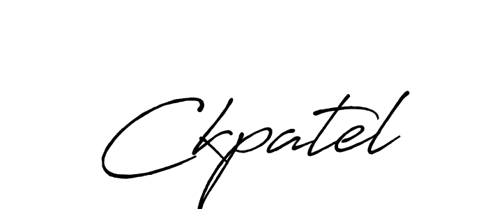 Use a signature maker to create a handwritten signature online. With this signature software, you can design (Antro_Vectra_Bolder) your own signature for name Ckpatel. Ckpatel signature style 7 images and pictures png