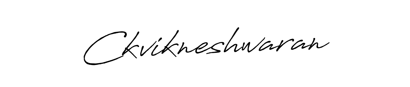 Antro_Vectra_Bolder is a professional signature style that is perfect for those who want to add a touch of class to their signature. It is also a great choice for those who want to make their signature more unique. Get Ckvikneshwaran name to fancy signature for free. Ckvikneshwaran signature style 7 images and pictures png
