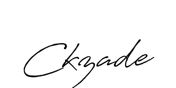 How to make Ckzade name signature. Use Antro_Vectra_Bolder style for creating short signs online. This is the latest handwritten sign. Ckzade signature style 7 images and pictures png