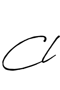 Design your own signature with our free online signature maker. With this signature software, you can create a handwritten (Antro_Vectra_Bolder) signature for name Cl. Cl signature style 7 images and pictures png