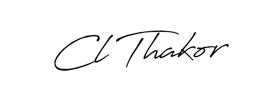 The best way (Antro_Vectra_Bolder) to make a short signature is to pick only two or three words in your name. The name Cl Thakor include a total of six letters. For converting this name. Cl Thakor signature style 7 images and pictures png