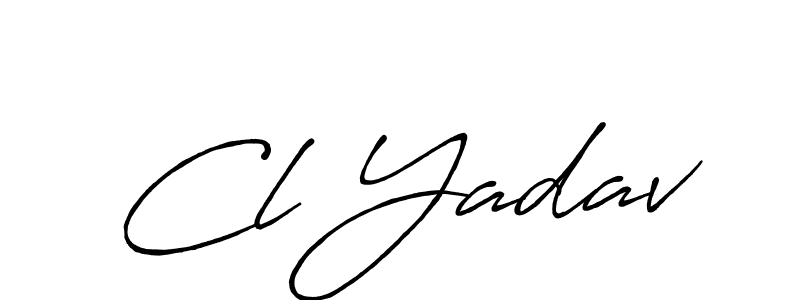 The best way (Antro_Vectra_Bolder) to make a short signature is to pick only two or three words in your name. The name Cl Yadav include a total of six letters. For converting this name. Cl Yadav signature style 7 images and pictures png