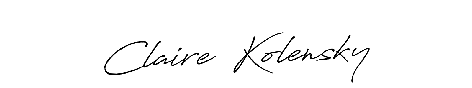 It looks lik you need a new signature style for name Claire  Kolensky. Design unique handwritten (Antro_Vectra_Bolder) signature with our free signature maker in just a few clicks. Claire  Kolensky signature style 7 images and pictures png