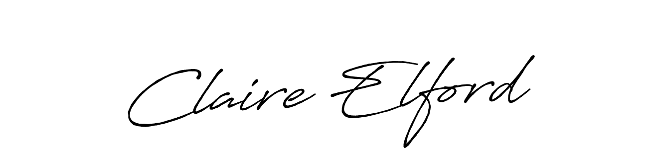How to make Claire Elford name signature. Use Antro_Vectra_Bolder style for creating short signs online. This is the latest handwritten sign. Claire Elford signature style 7 images and pictures png