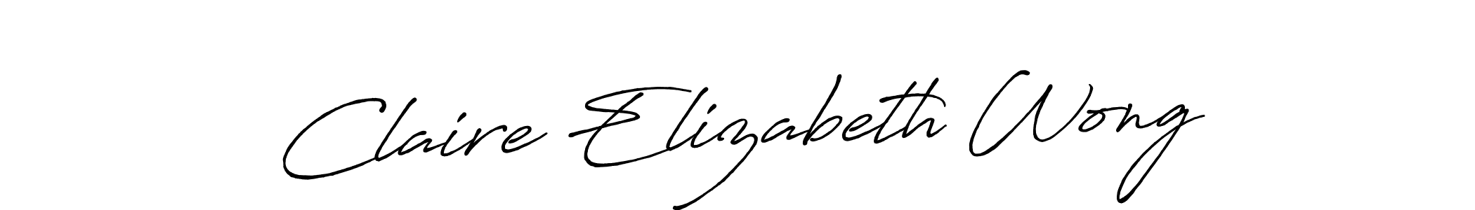 Claire Elizabeth Wong stylish signature style. Best Handwritten Sign (Antro_Vectra_Bolder) for my name. Handwritten Signature Collection Ideas for my name Claire Elizabeth Wong. Claire Elizabeth Wong signature style 7 images and pictures png