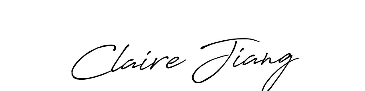 if you are searching for the best signature style for your name Claire Jiang. so please give up your signature search. here we have designed multiple signature styles  using Antro_Vectra_Bolder. Claire Jiang signature style 7 images and pictures png