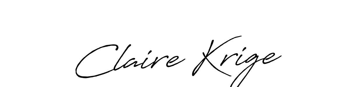 Create a beautiful signature design for name Claire Krige. With this signature (Antro_Vectra_Bolder) fonts, you can make a handwritten signature for free. Claire Krige signature style 7 images and pictures png