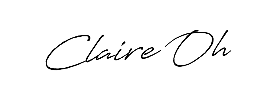 How to make Claire Oh name signature. Use Antro_Vectra_Bolder style for creating short signs online. This is the latest handwritten sign. Claire Oh signature style 7 images and pictures png