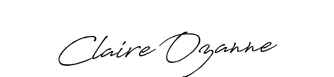 Make a beautiful signature design for name Claire Ozanne. With this signature (Antro_Vectra_Bolder) style, you can create a handwritten signature for free. Claire Ozanne signature style 7 images and pictures png