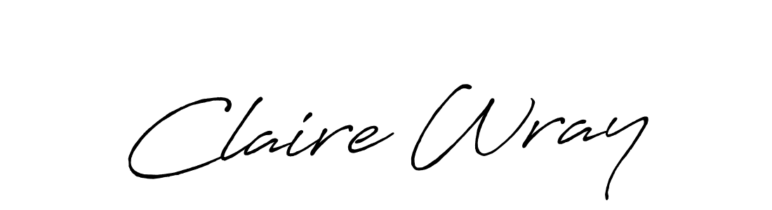 Use a signature maker to create a handwritten signature online. With this signature software, you can design (Antro_Vectra_Bolder) your own signature for name Claire Wray. Claire Wray signature style 7 images and pictures png