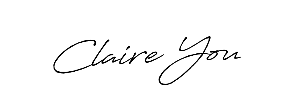 if you are searching for the best signature style for your name Claire You. so please give up your signature search. here we have designed multiple signature styles  using Antro_Vectra_Bolder. Claire You signature style 7 images and pictures png