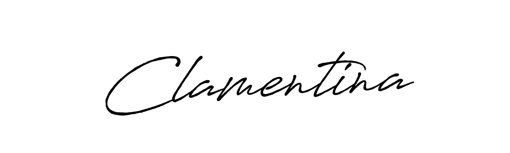 You should practise on your own different ways (Antro_Vectra_Bolder) to write your name (Clamentina) in signature. don't let someone else do it for you. Clamentina signature style 7 images and pictures png