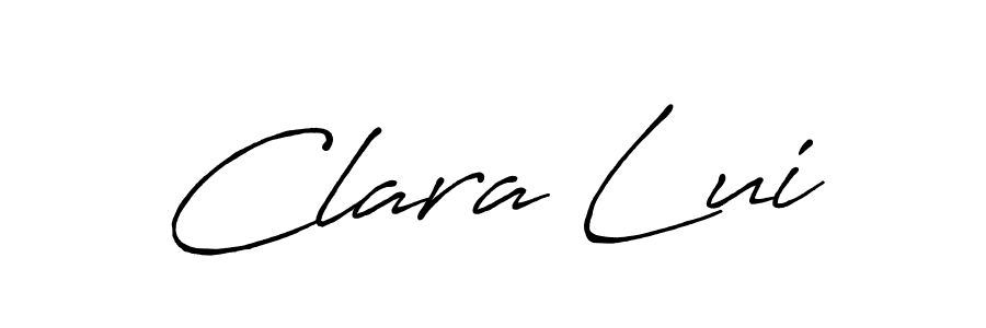 Clara Lui stylish signature style. Best Handwritten Sign (Antro_Vectra_Bolder) for my name. Handwritten Signature Collection Ideas for my name Clara Lui. Clara Lui signature style 7 images and pictures png