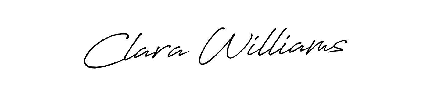Design your own signature with our free online signature maker. With this signature software, you can create a handwritten (Antro_Vectra_Bolder) signature for name Clara Williams. Clara Williams signature style 7 images and pictures png