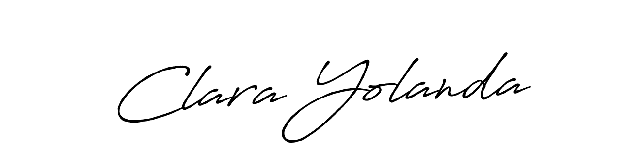Similarly Antro_Vectra_Bolder is the best handwritten signature design. Signature creator online .You can use it as an online autograph creator for name Clara Yolanda. Clara Yolanda signature style 7 images and pictures png