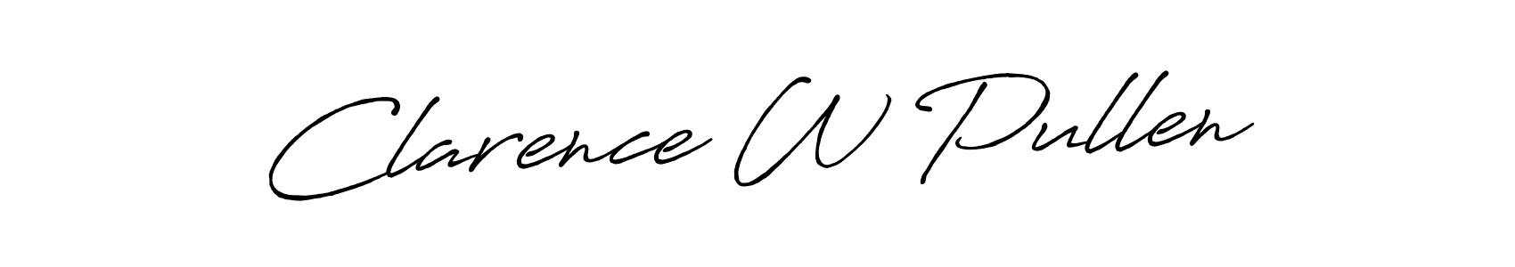 Clarence W Pullen stylish signature style. Best Handwritten Sign (Antro_Vectra_Bolder) for my name. Handwritten Signature Collection Ideas for my name Clarence W Pullen. Clarence W Pullen signature style 7 images and pictures png