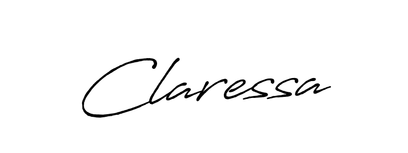 Create a beautiful signature design for name Claressa. With this signature (Antro_Vectra_Bolder) fonts, you can make a handwritten signature for free. Claressa signature style 7 images and pictures png
