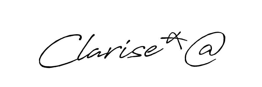 It looks lik you need a new signature style for name Clarise*@. Design unique handwritten (Antro_Vectra_Bolder) signature with our free signature maker in just a few clicks. Clarise*@ signature style 7 images and pictures png