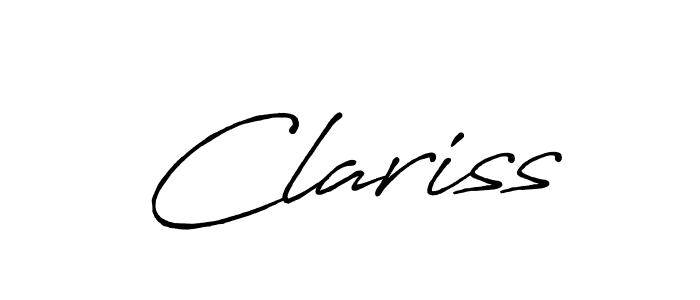 You should practise on your own different ways (Antro_Vectra_Bolder) to write your name (Clariss) in signature. don't let someone else do it for you. Clariss signature style 7 images and pictures png