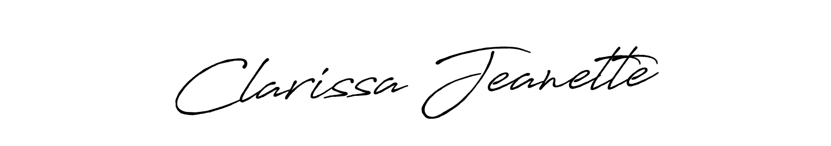 Once you've used our free online signature maker to create your best signature Antro_Vectra_Bolder style, it's time to enjoy all of the benefits that Clarissa Jeanette name signing documents. Clarissa Jeanette signature style 7 images and pictures png