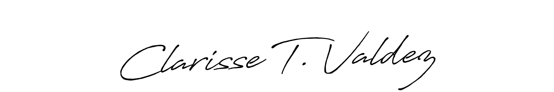 You should practise on your own different ways (Antro_Vectra_Bolder) to write your name (Clarisse T. Valdez) in signature. don't let someone else do it for you. Clarisse T. Valdez signature style 7 images and pictures png