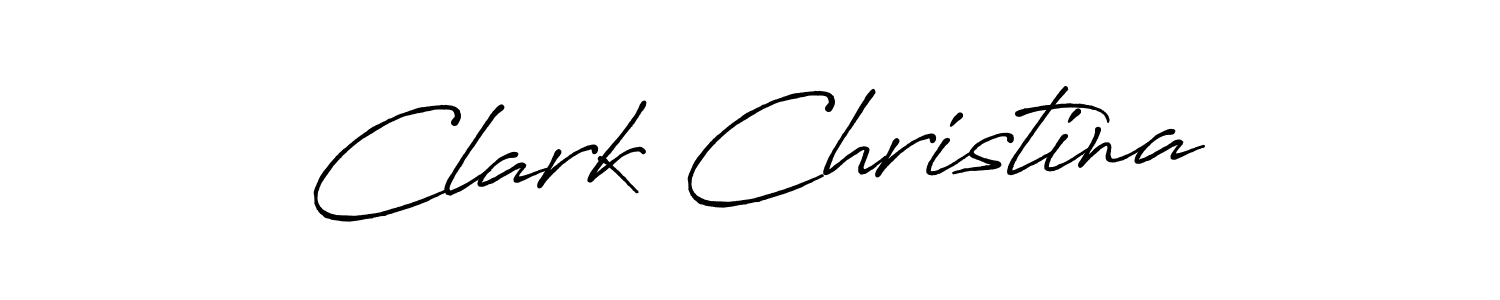 Also You can easily find your signature by using the search form. We will create Clark Christina name handwritten signature images for you free of cost using Antro_Vectra_Bolder sign style. Clark Christina signature style 7 images and pictures png
