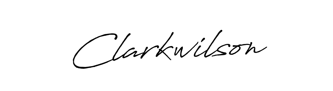 The best way (Antro_Vectra_Bolder) to make a short signature is to pick only two or three words in your name. The name Clarkwilson include a total of six letters. For converting this name. Clarkwilson signature style 7 images and pictures png