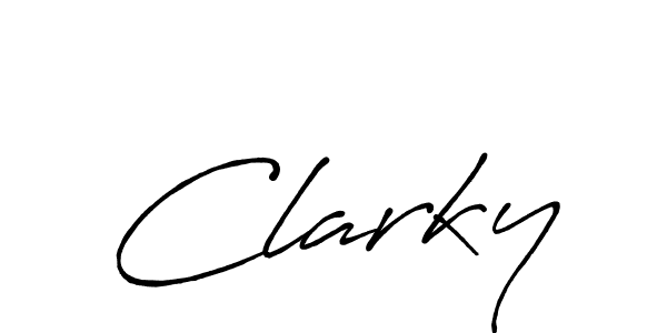 You should practise on your own different ways (Antro_Vectra_Bolder) to write your name (Clarky) in signature. don't let someone else do it for you. Clarky signature style 7 images and pictures png