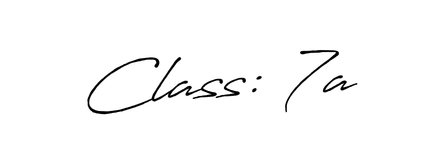 Use a signature maker to create a handwritten signature online. With this signature software, you can design (Antro_Vectra_Bolder) your own signature for name Class: 7a. Class: 7a signature style 7 images and pictures png