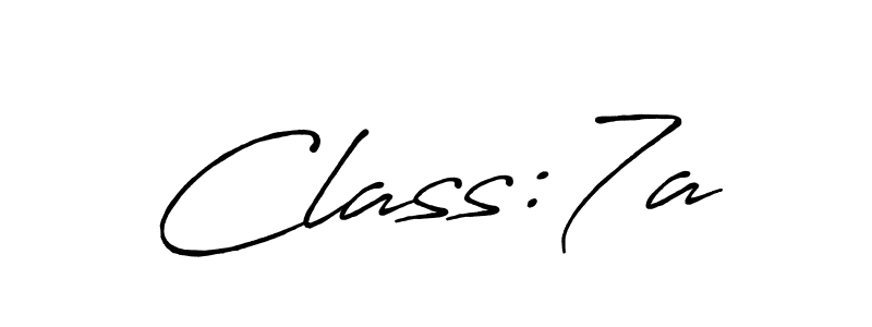 How to make Class:7a signature? Antro_Vectra_Bolder is a professional autograph style. Create handwritten signature for Class:7a name. Class:7a signature style 7 images and pictures png