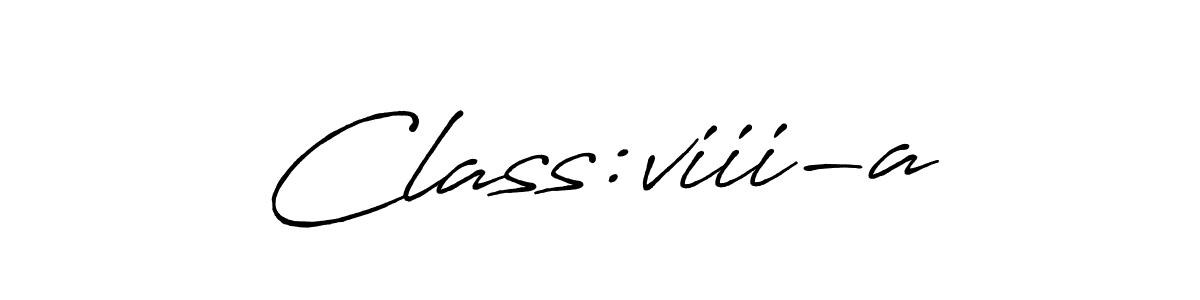 Also we have Class:viii-a name is the best signature style. Create professional handwritten signature collection using Antro_Vectra_Bolder autograph style. Class:viii-a signature style 7 images and pictures png