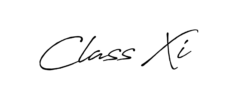 How to make Class Xi signature? Antro_Vectra_Bolder is a professional autograph style. Create handwritten signature for Class Xi name. Class Xi signature style 7 images and pictures png