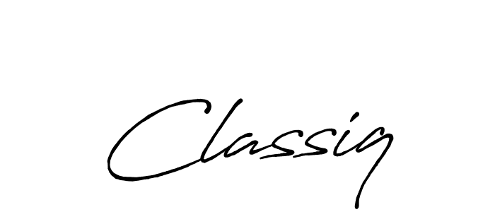 You should practise on your own different ways (Antro_Vectra_Bolder) to write your name (Classiq) in signature. don't let someone else do it for you. Classiq signature style 7 images and pictures png