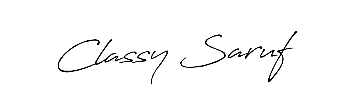 How to make Classy Saruf signature? Antro_Vectra_Bolder is a professional autograph style. Create handwritten signature for Classy Saruf name. Classy Saruf signature style 7 images and pictures png