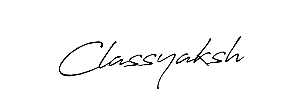 Once you've used our free online signature maker to create your best signature Antro_Vectra_Bolder style, it's time to enjoy all of the benefits that Classyaksh name signing documents. Classyaksh signature style 7 images and pictures png