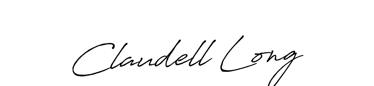 How to make Claudell Long name signature. Use Antro_Vectra_Bolder style for creating short signs online. This is the latest handwritten sign. Claudell Long signature style 7 images and pictures png